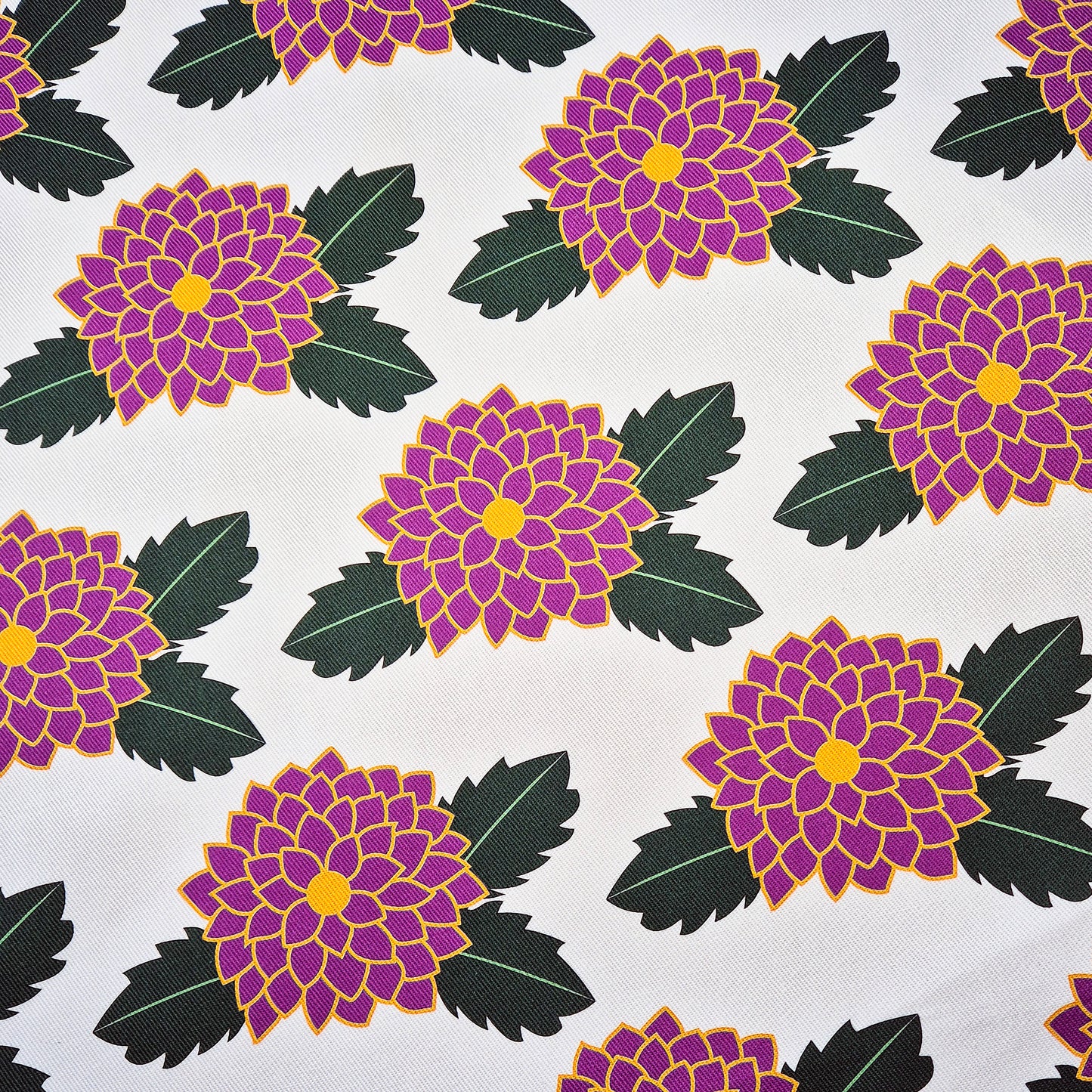 Dahlia tea towel close up detail