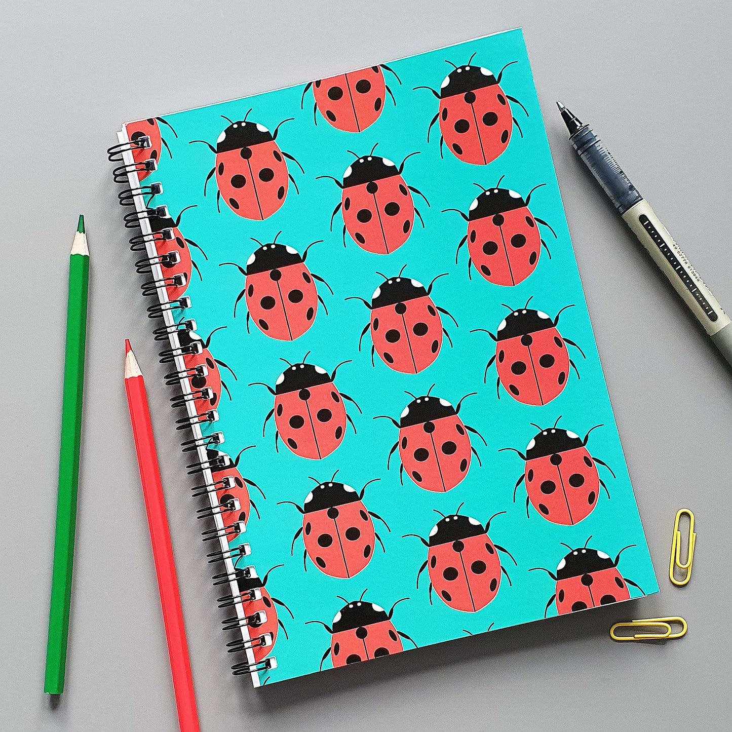 Ladybird A5 wirebound notebook