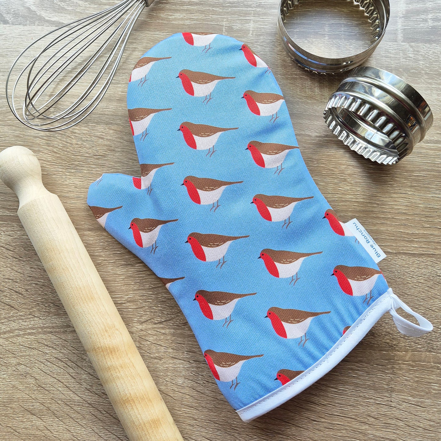 Robin pattern single oven glove