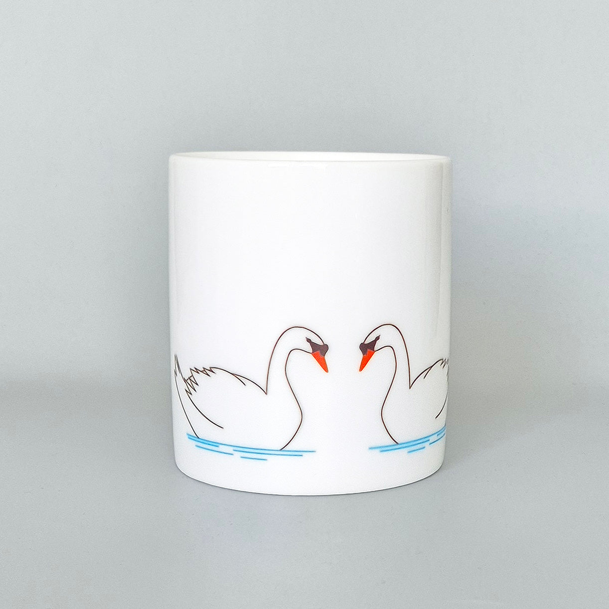 Swan bone china mug side view