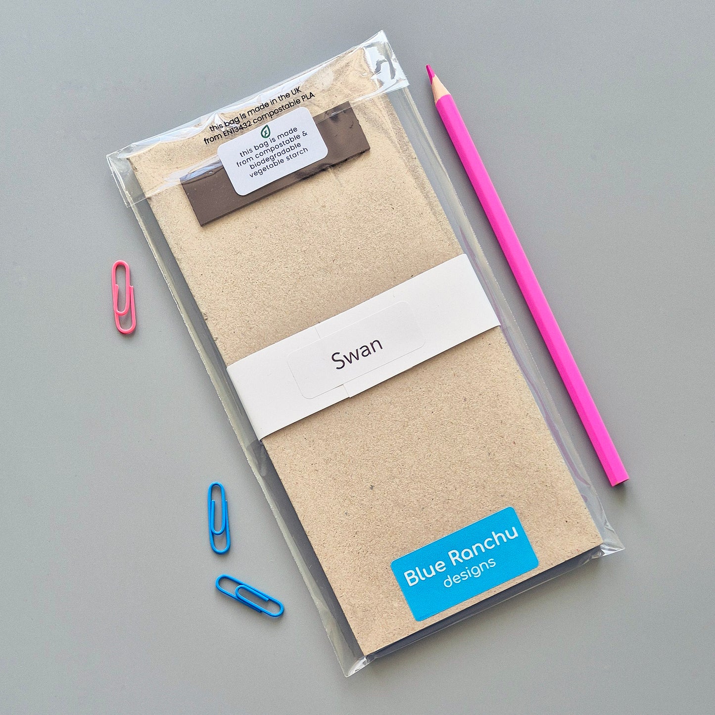 Swan list pad showing magnet on the back