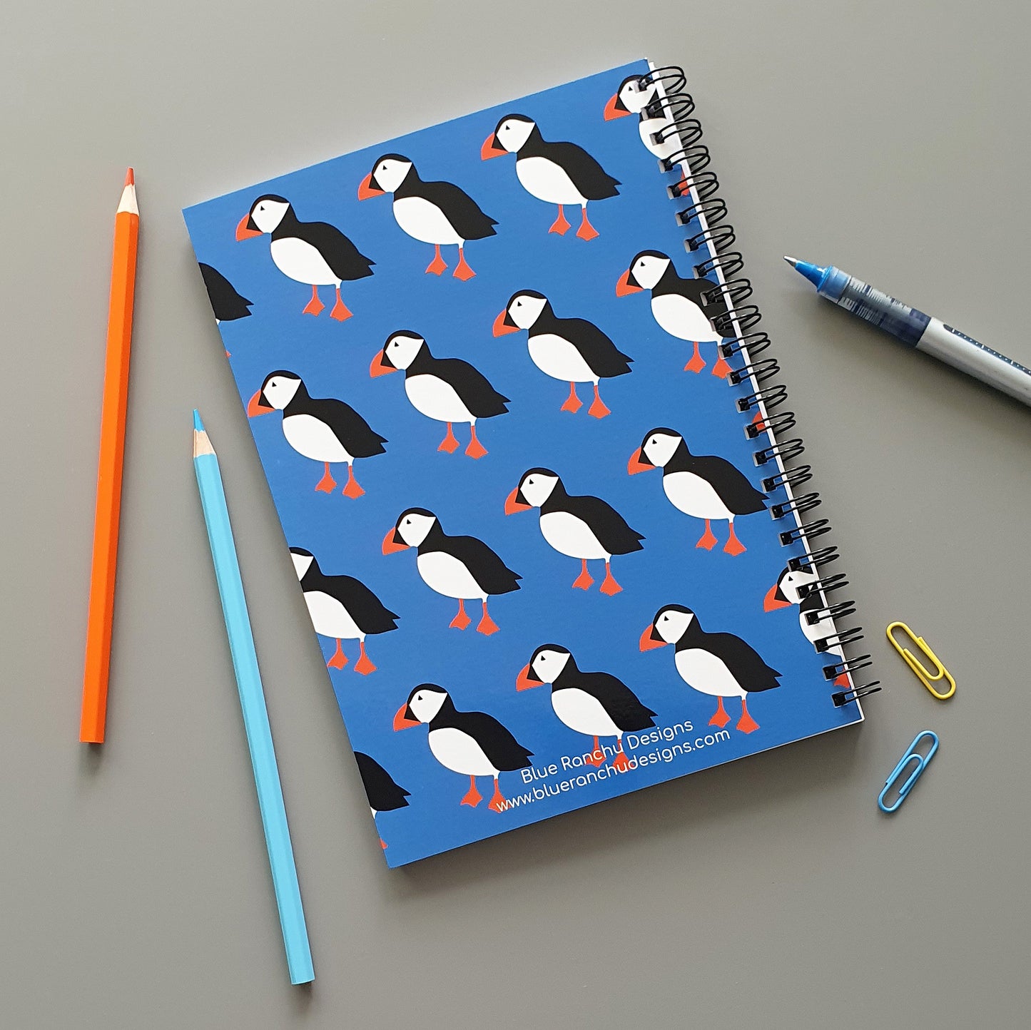 Puffin A5 Wire Bound Notebook