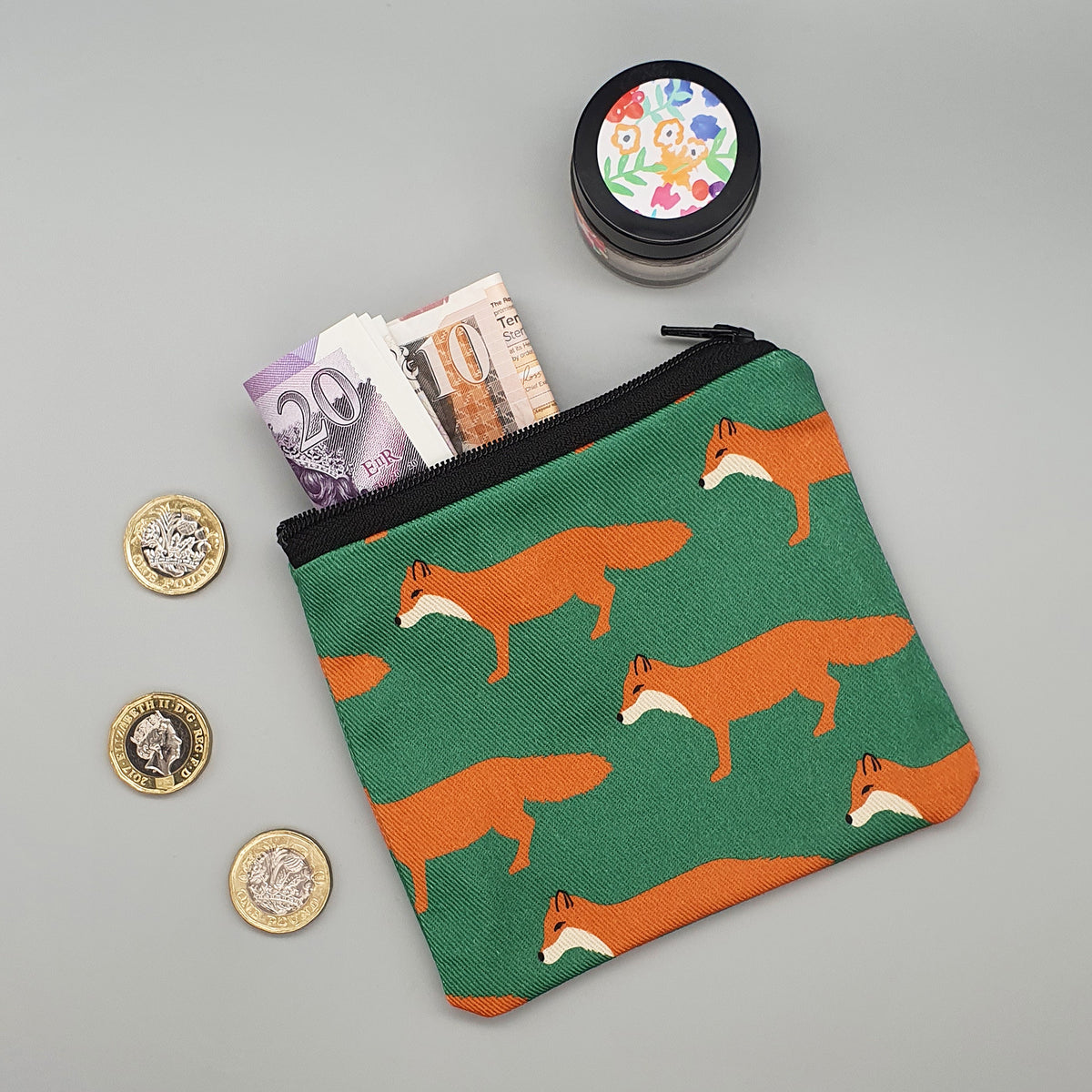 Red Fox coin purse