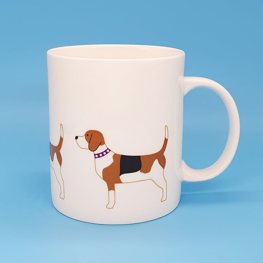 Beagle large bone china mug