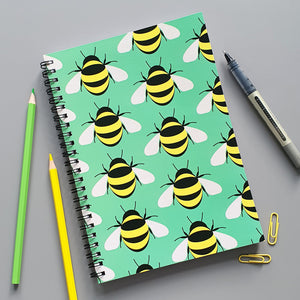 Bee A5 wirebound notebook