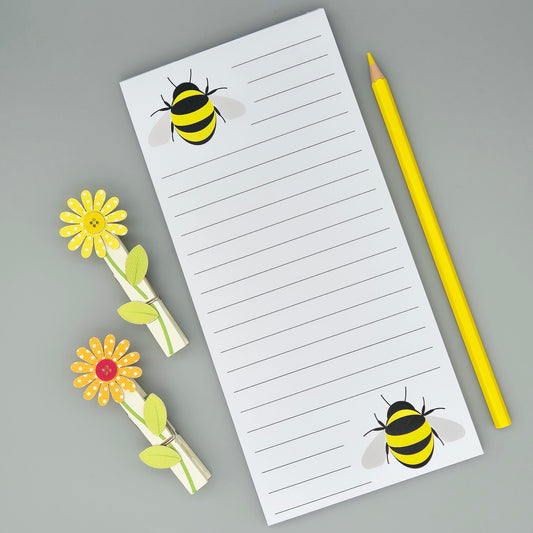 DL size magnetic list pad with two bees on
