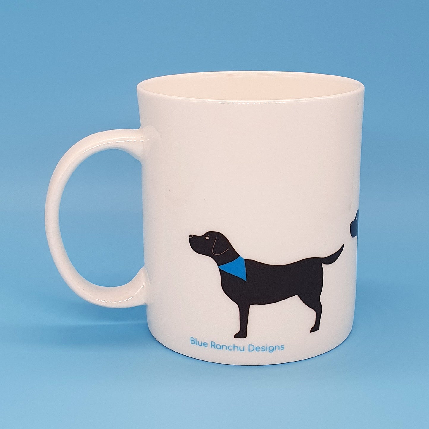 Black Labrador Large Bone China Mug