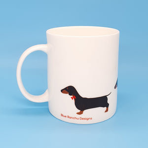 Black & Tan Dachshund Large Bone China Mug