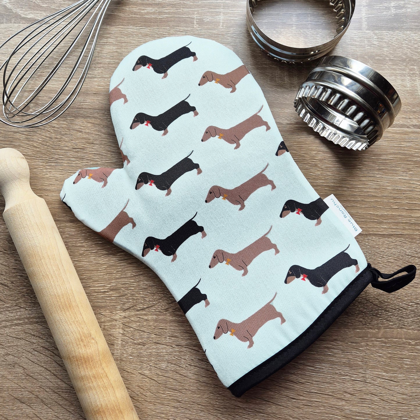 Dachshunds pattern single oven glove