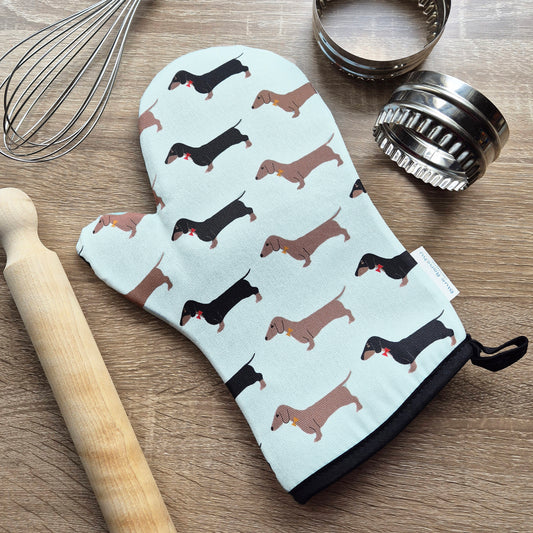 Dachshunds pattern single oven glove