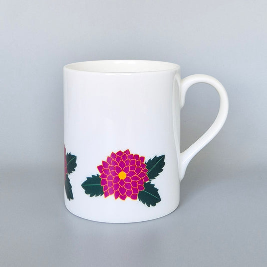 Dahlia bone china mug