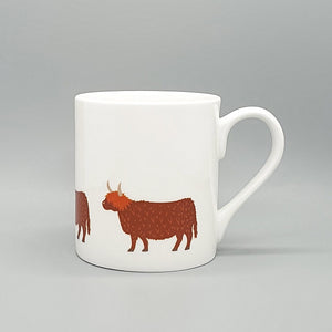 Highland Cow fine bone china mug