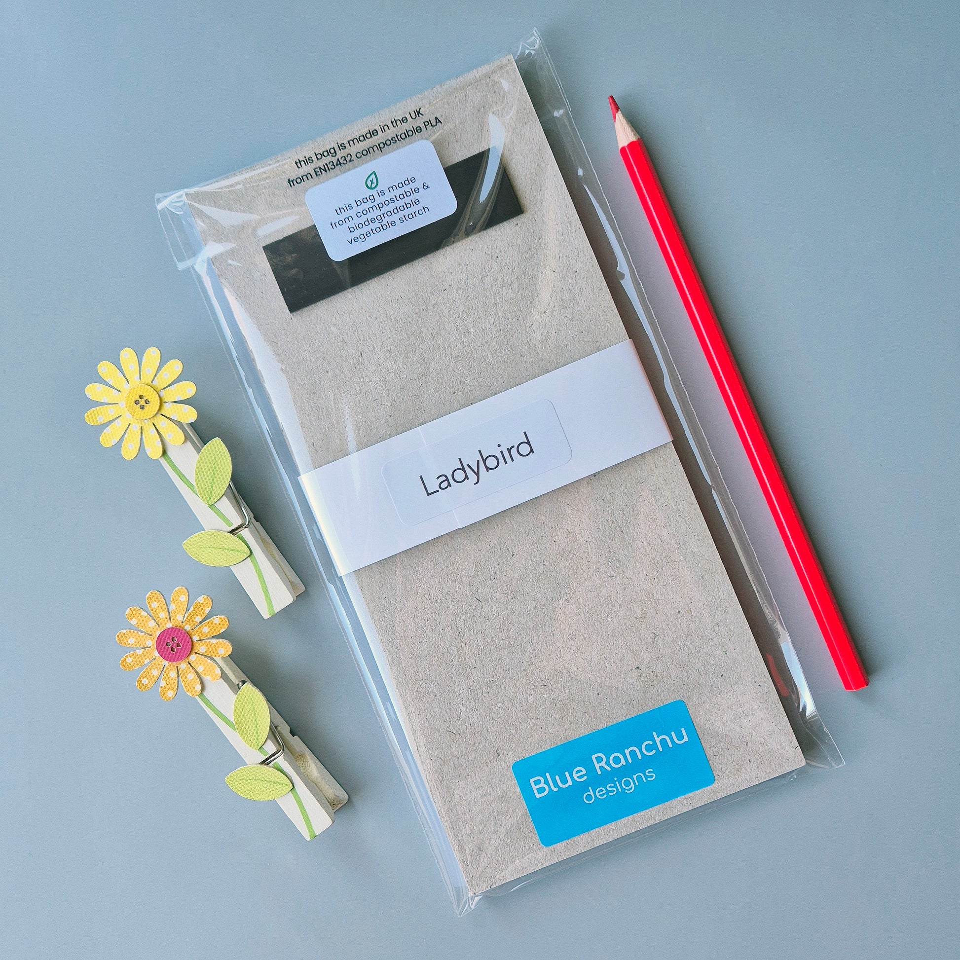 Ladybird list pad showing magnetic backing 