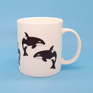 Orca large bone china mug