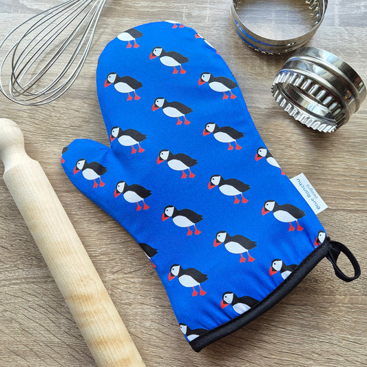 Puffin pattern single oven glove