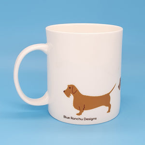 Red Wire Haired Dachshund Large Bone China Mug