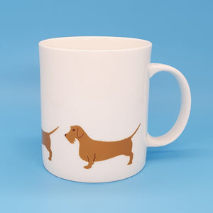 Red Wire Haired Dachshund large bone mug