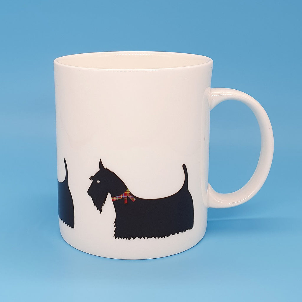 Scottish Terrier Scottie large bone china mug