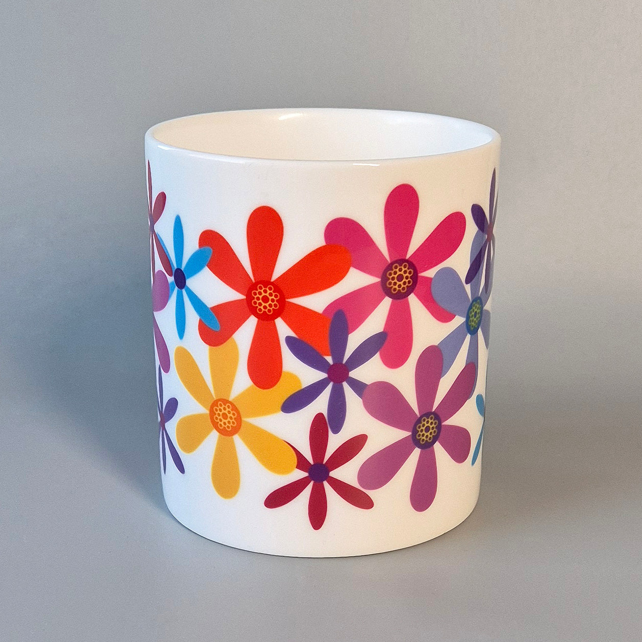 Summer flowers bone china mug
