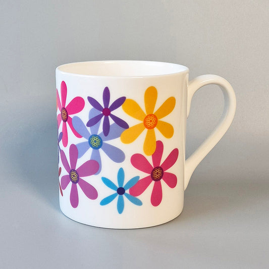 Summer Flowers bone china mug