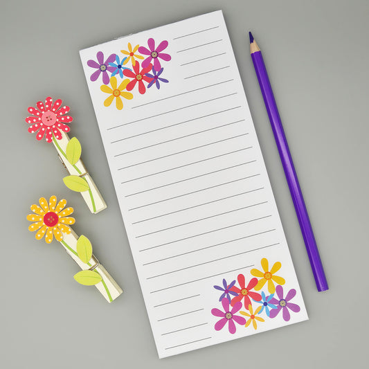 Summer flowers magnetic list pad