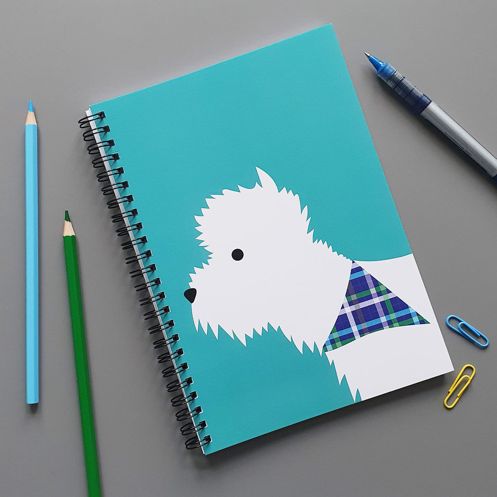 West Highland Terrier Westie A5 wirebound notebook
