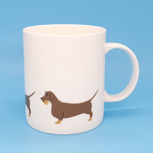 Wire Haired Dachshund large bone china mug