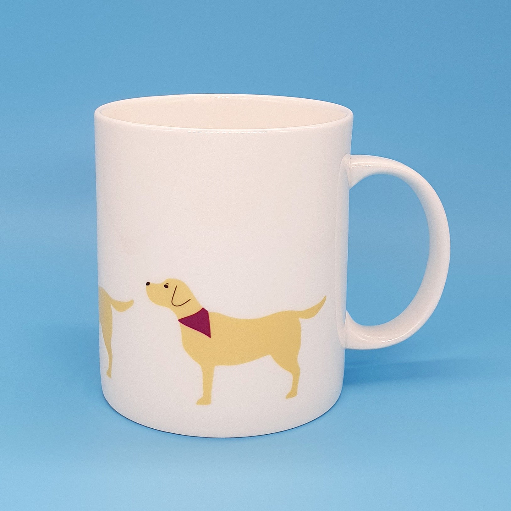 Yellow Labrador large bone china mug
