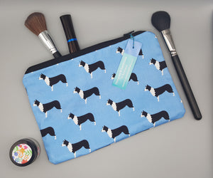 Border Collie make-up bag