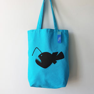 Angler Fish canvas tote bag