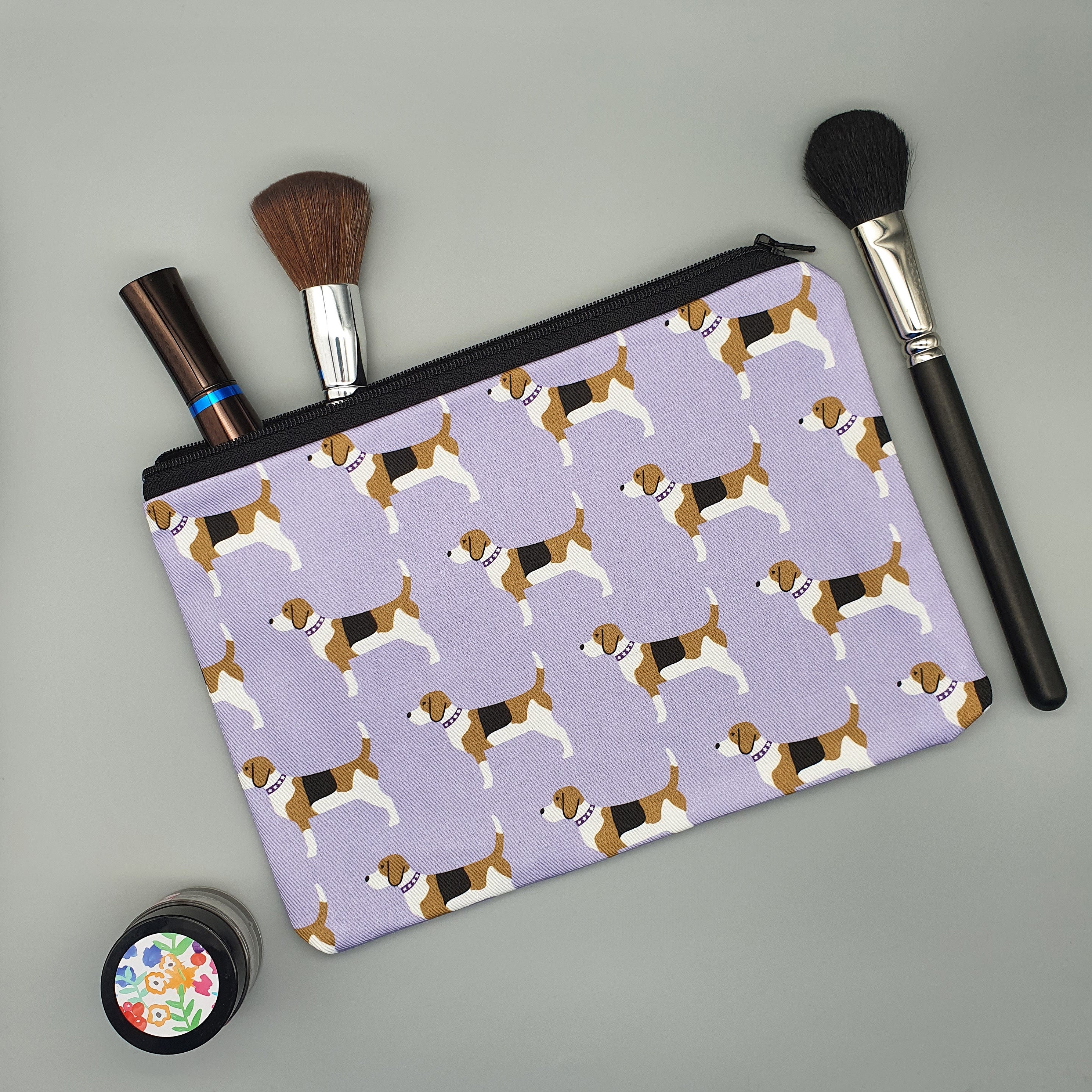 Beagle cotton accessories bag used as makeup bag