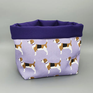 Beagle Fabric Storage Basket