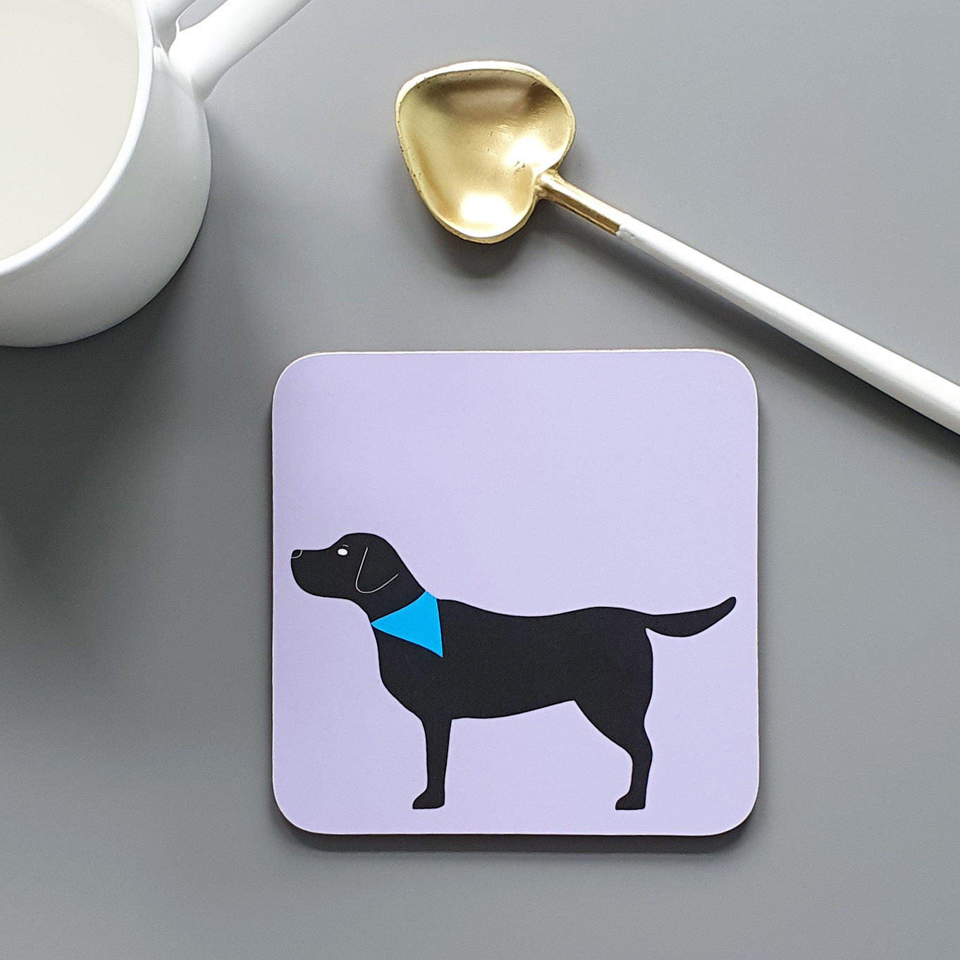 Labrador Coasters Black Labrador Coaster. Beautiful dog-themed gifts. Blue Ranchu Designs
