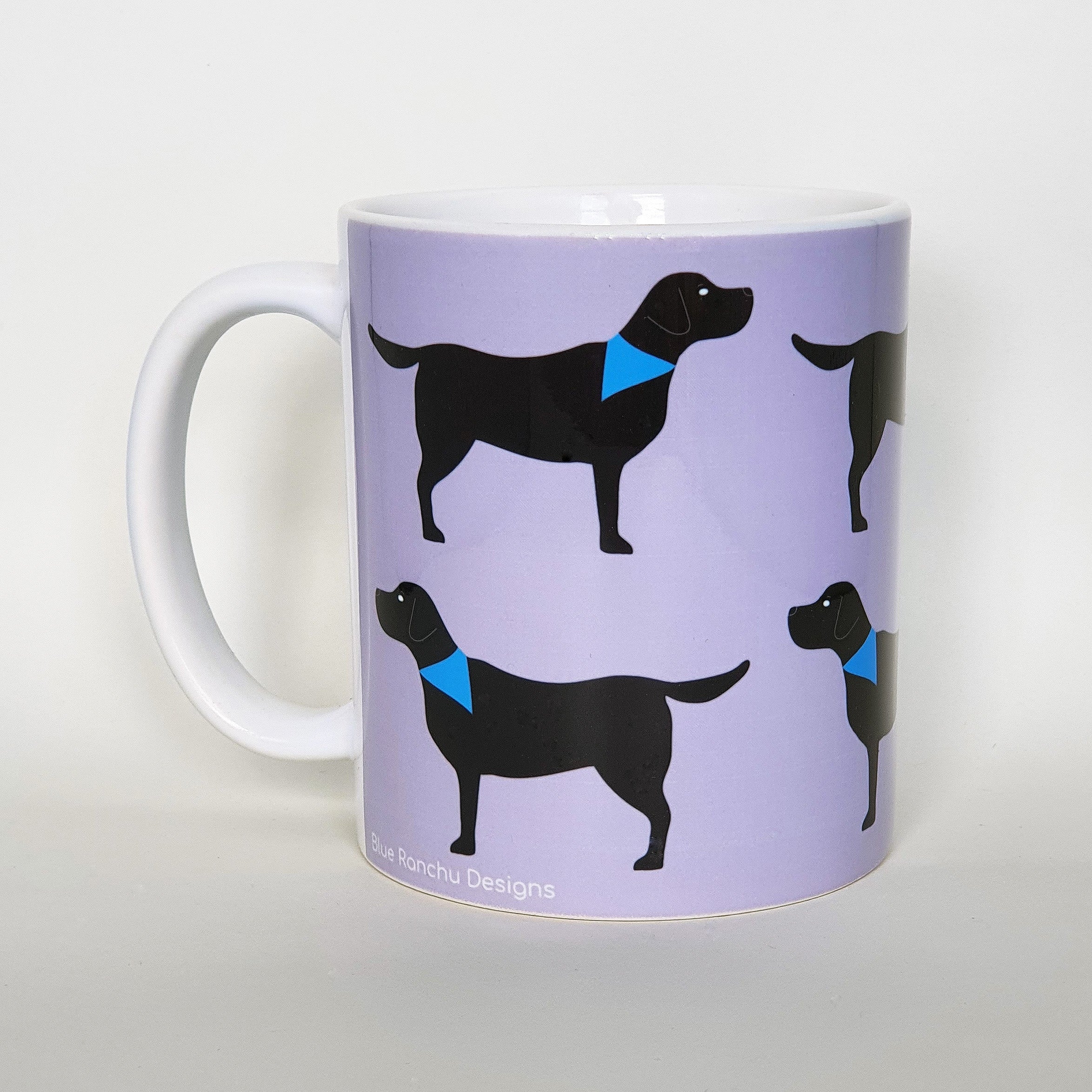 Black Labrador earthenware mug