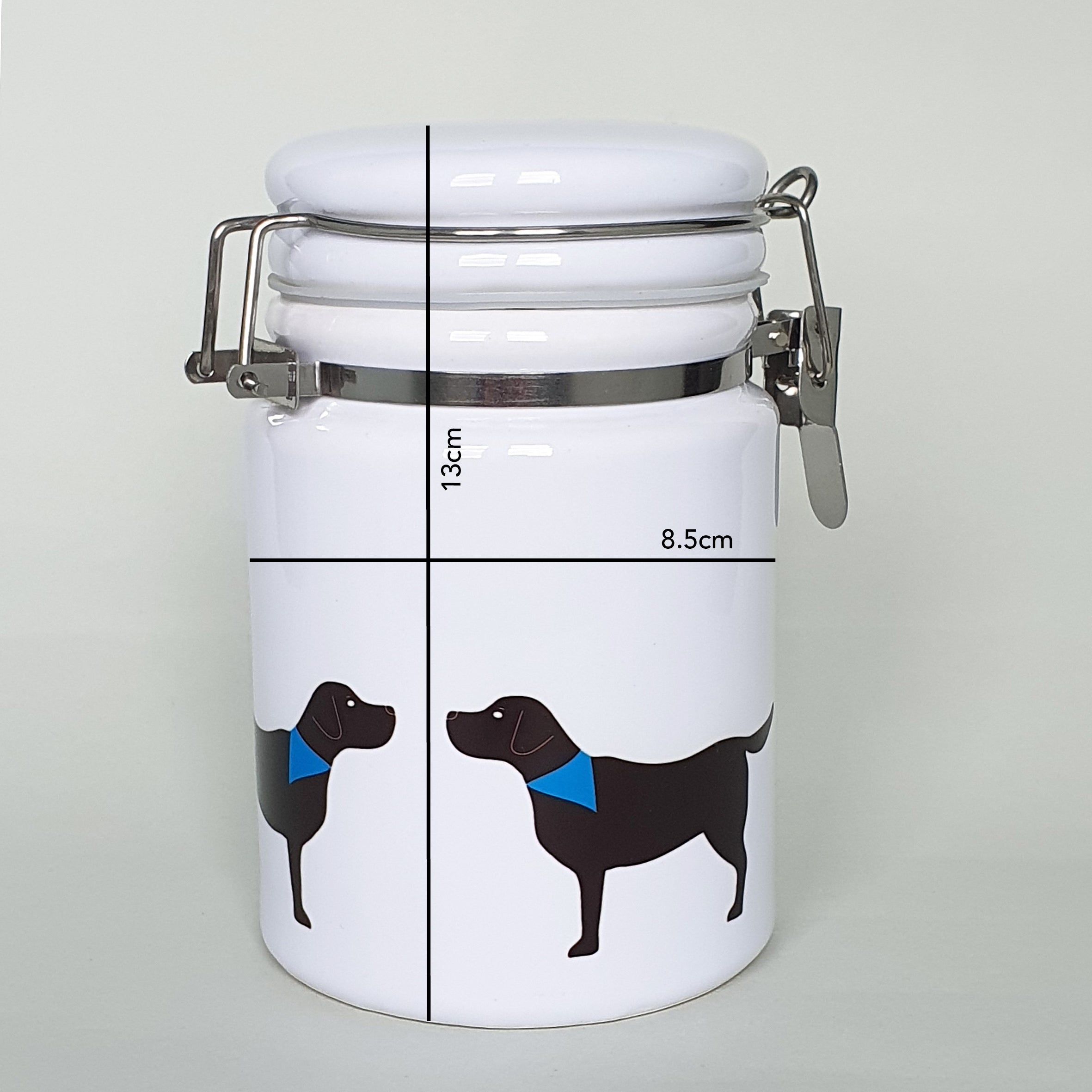 Black Labrador Ceramic Storage Jar