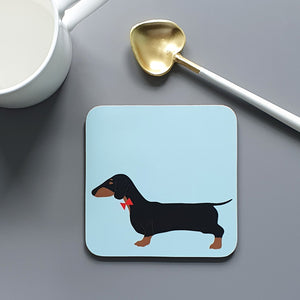 Black & Tan Dachshund coaster