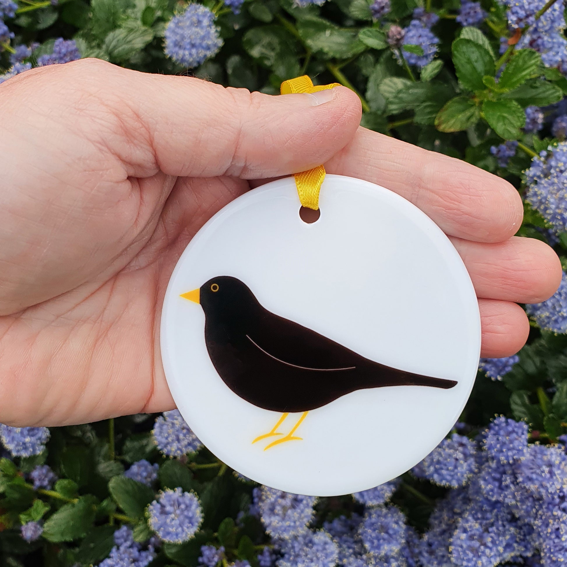 Blackbird Ceramic Hanging Decoration