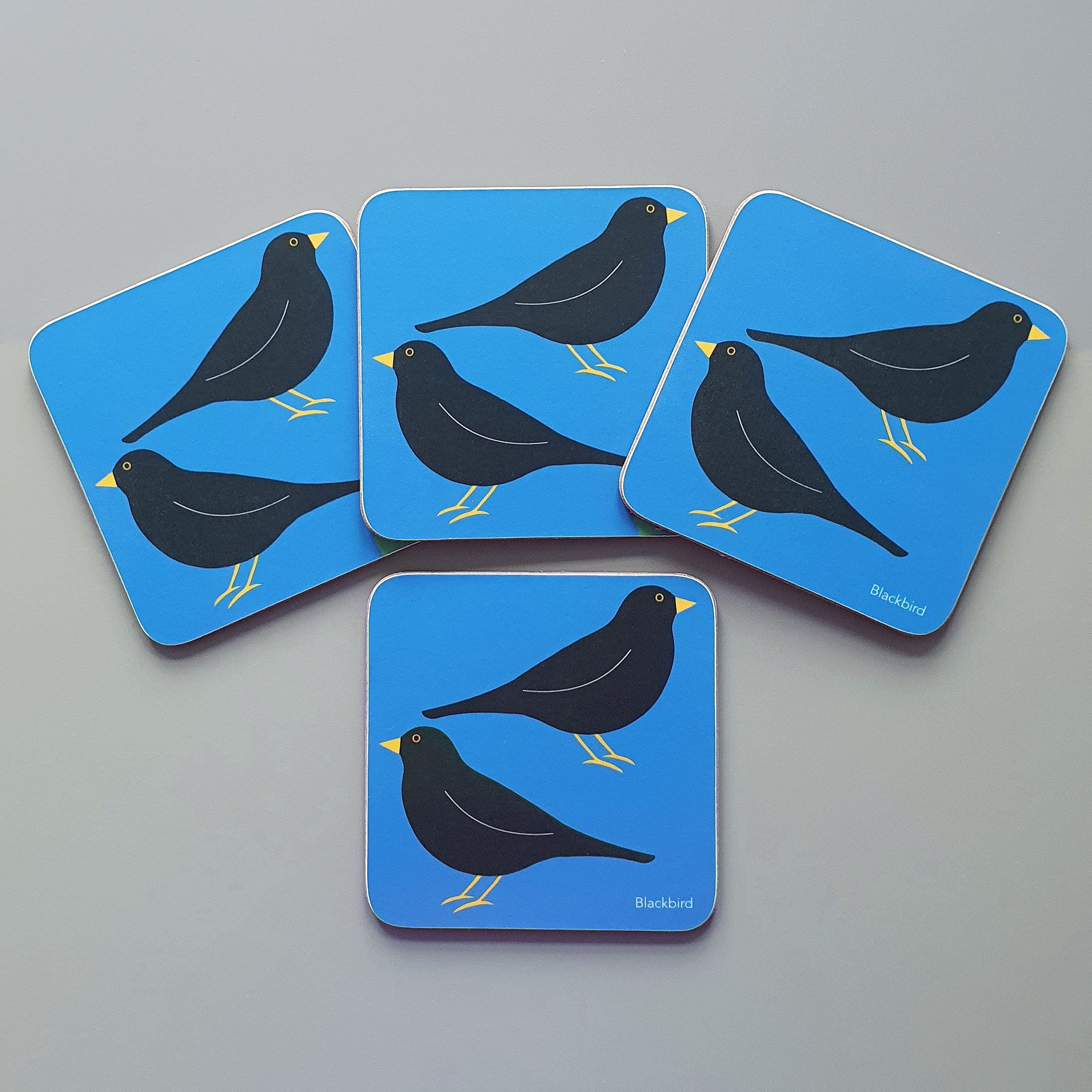 Set of 4 Blackbird Coasters