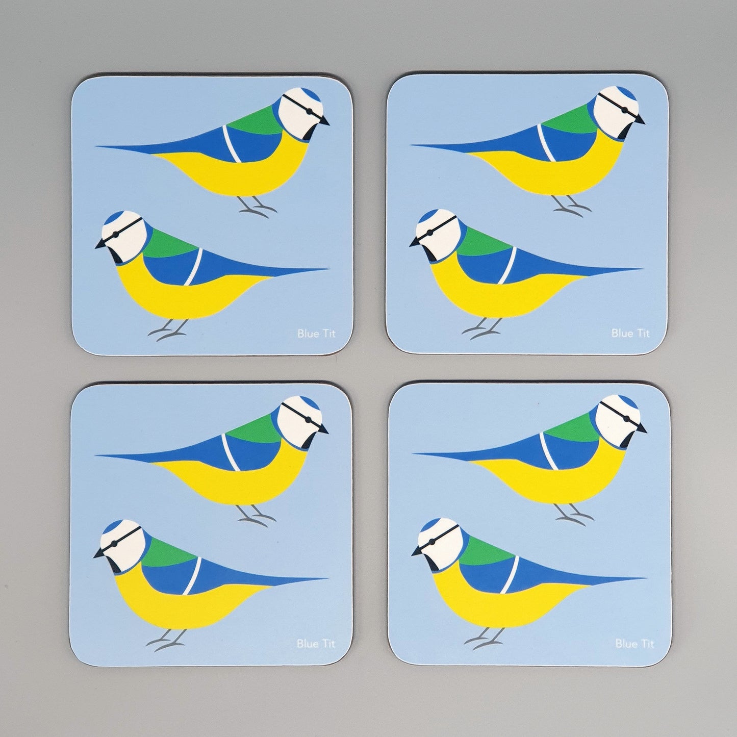 Blue Tit Coaster Set of 4