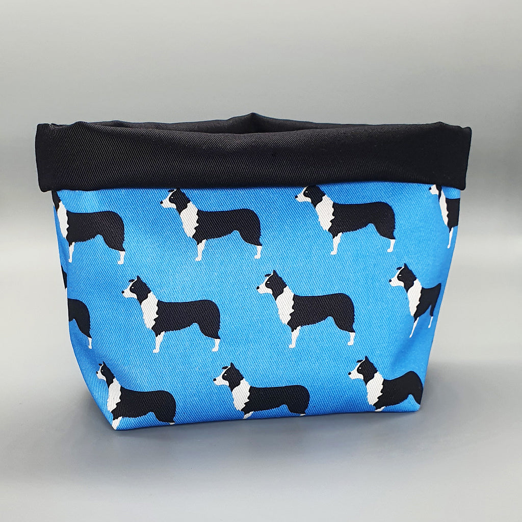 Handmade Border Collie Fabric Storage Basket