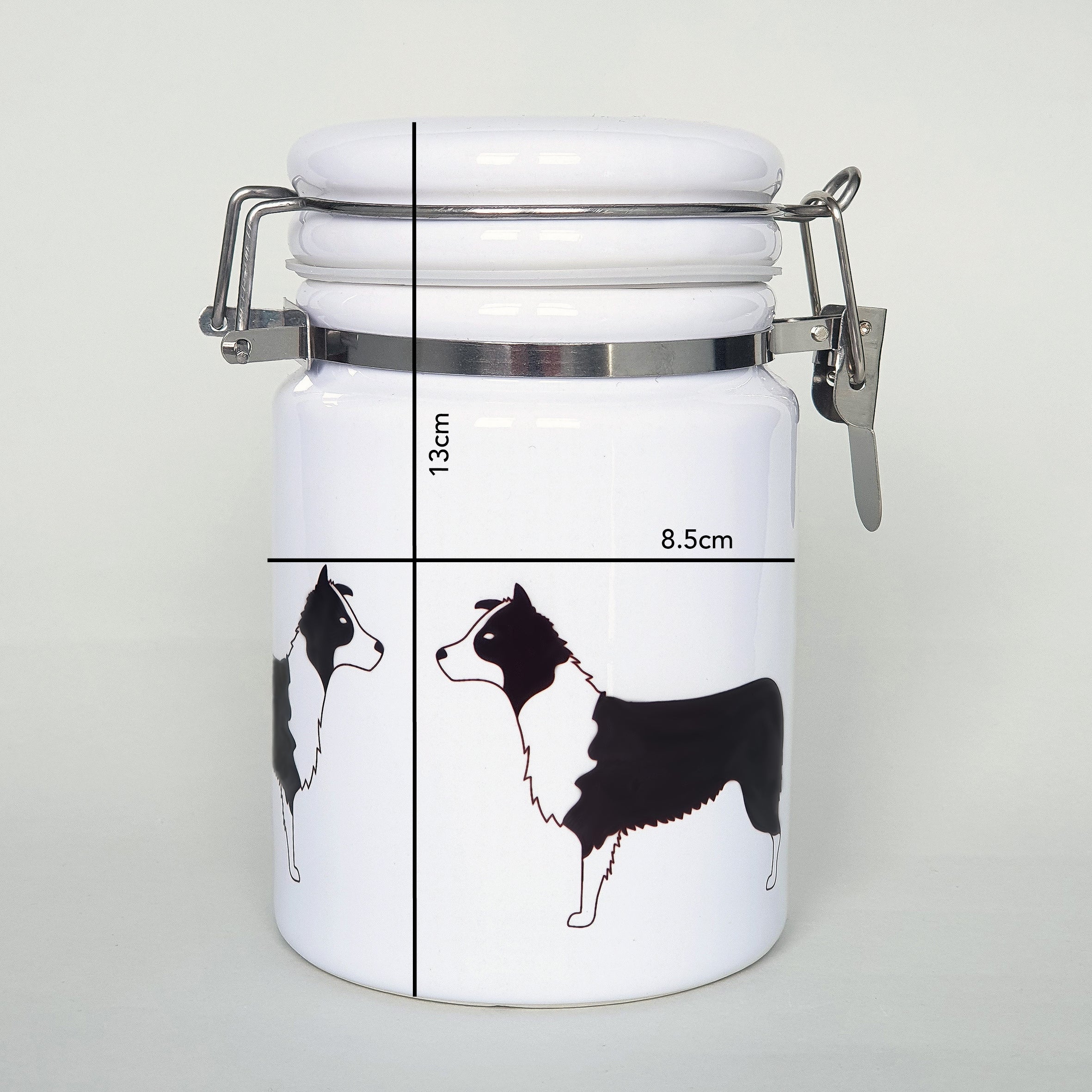 Border Collie Ceramic Storage Jar