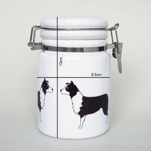 Border Collie Ceramic Storage Jar