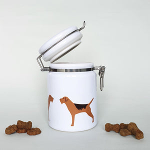 Border Terrier Ceramic Storage Jar with dog treats