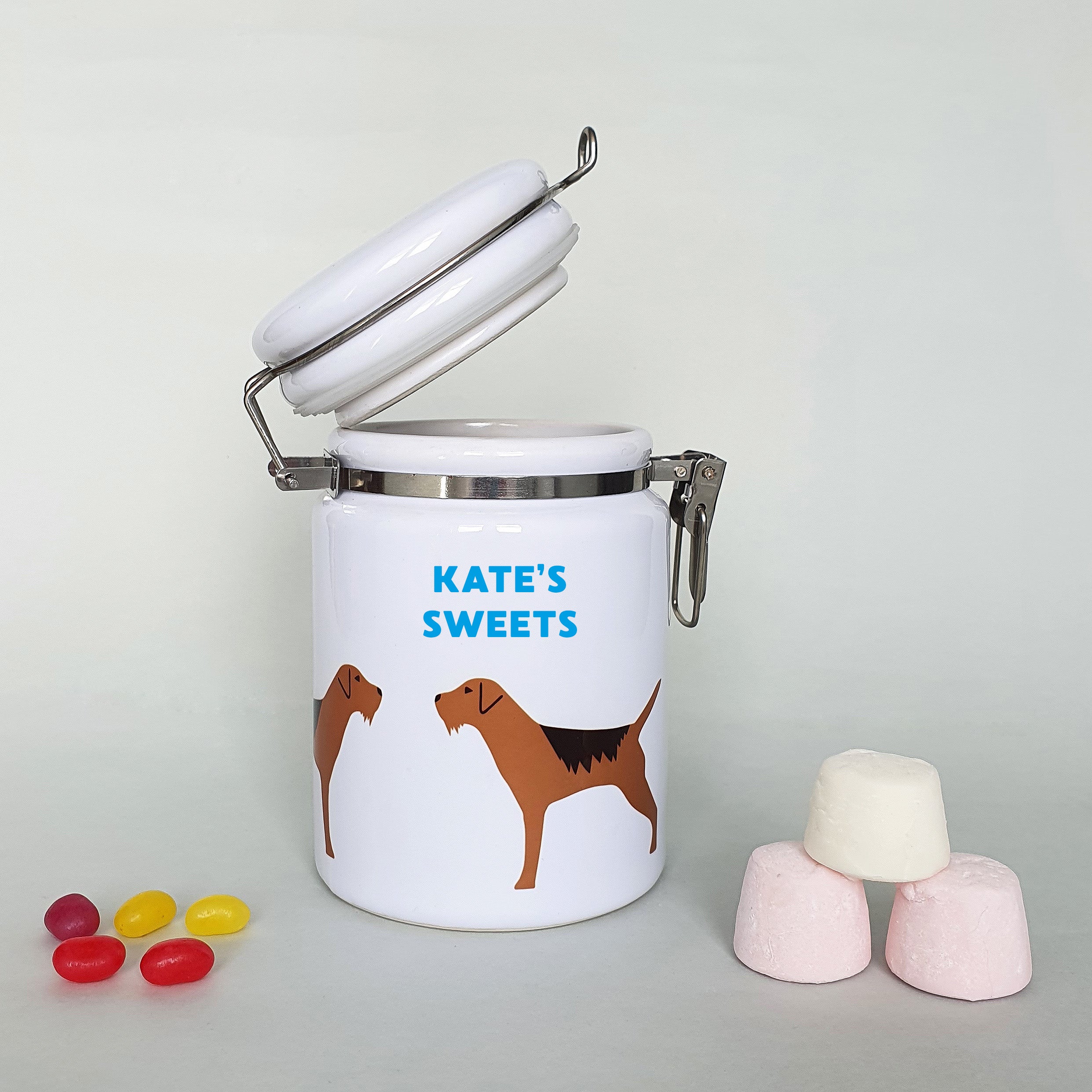 Border Terrier Ceramic Storage Jar