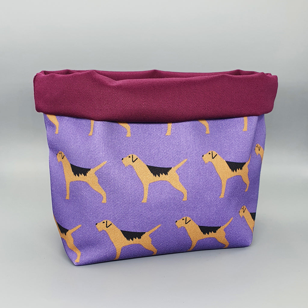 Border Terrier Fabric Storage Basket
