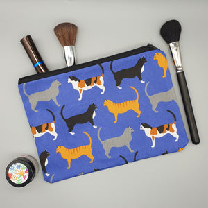 Cats handmade accessories bag storing makeup items