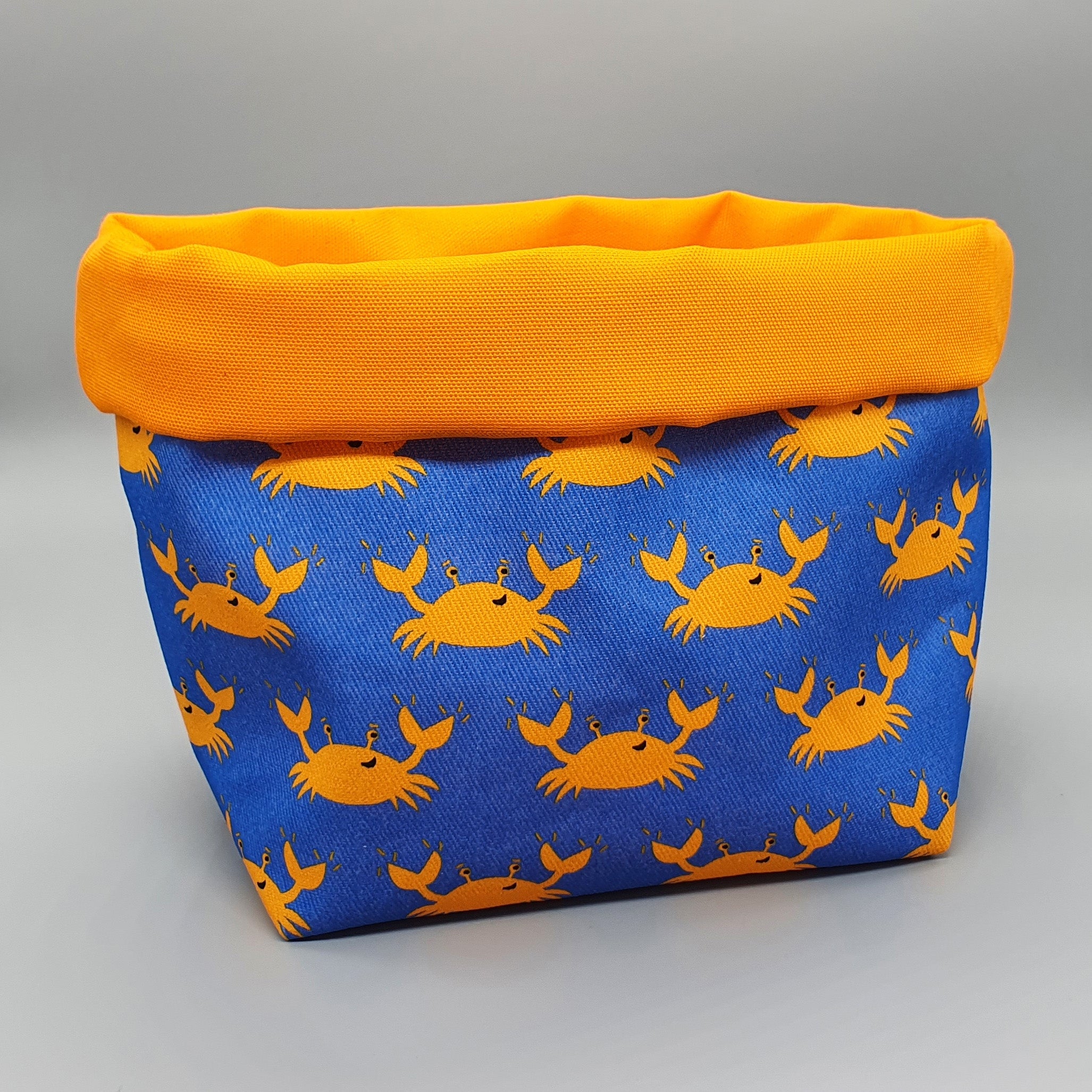 Crab fabric storage basket