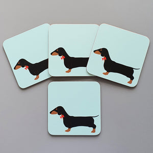 Dachshund set of 4 coasters