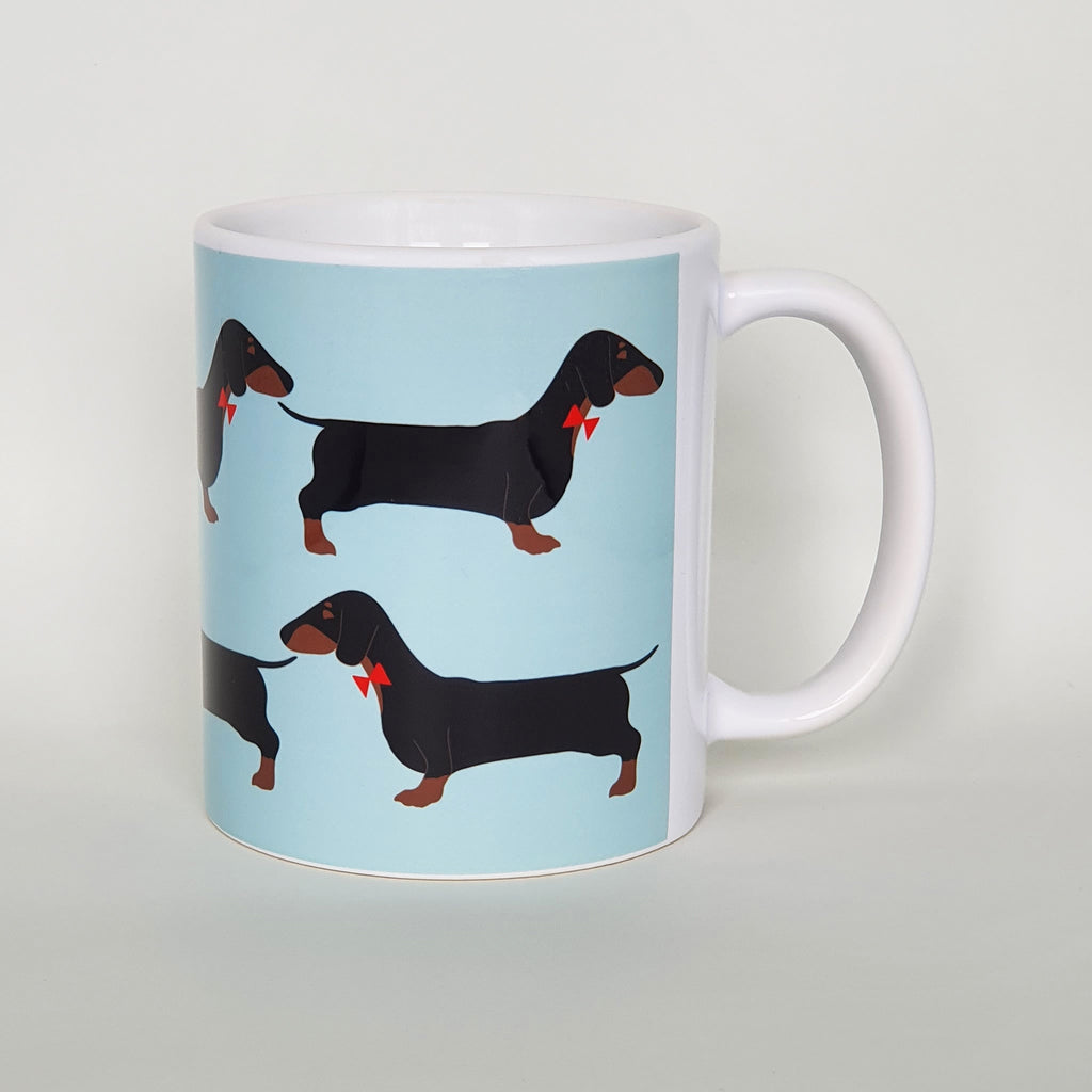 Dachshund earthenware mug