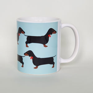 Dachshund earthenware mug